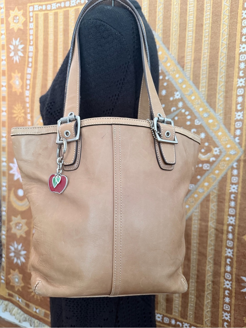 Coach Hampton purse and wallet set apple charm